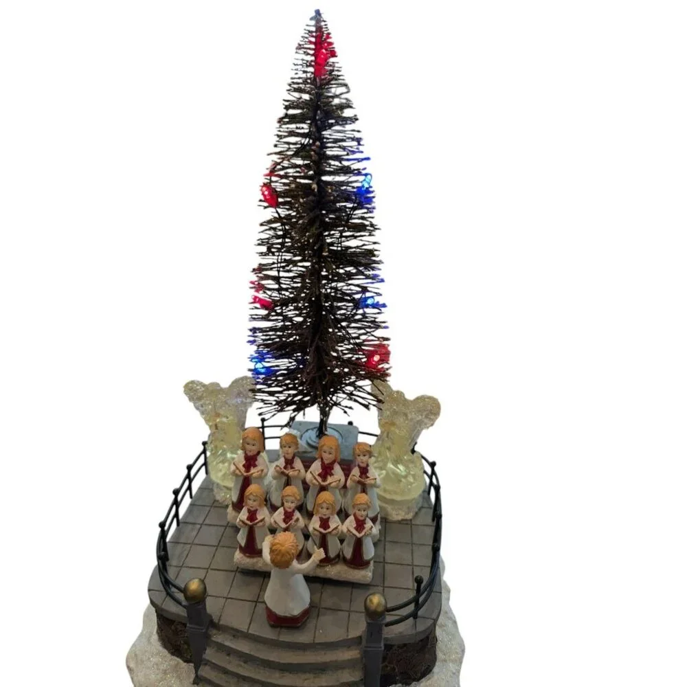 Winter Valley Animated Choir & Tree Christmas Decoration With Lights & Motion